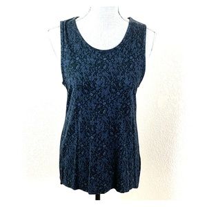 Rose and Olive flowery Blue Tank